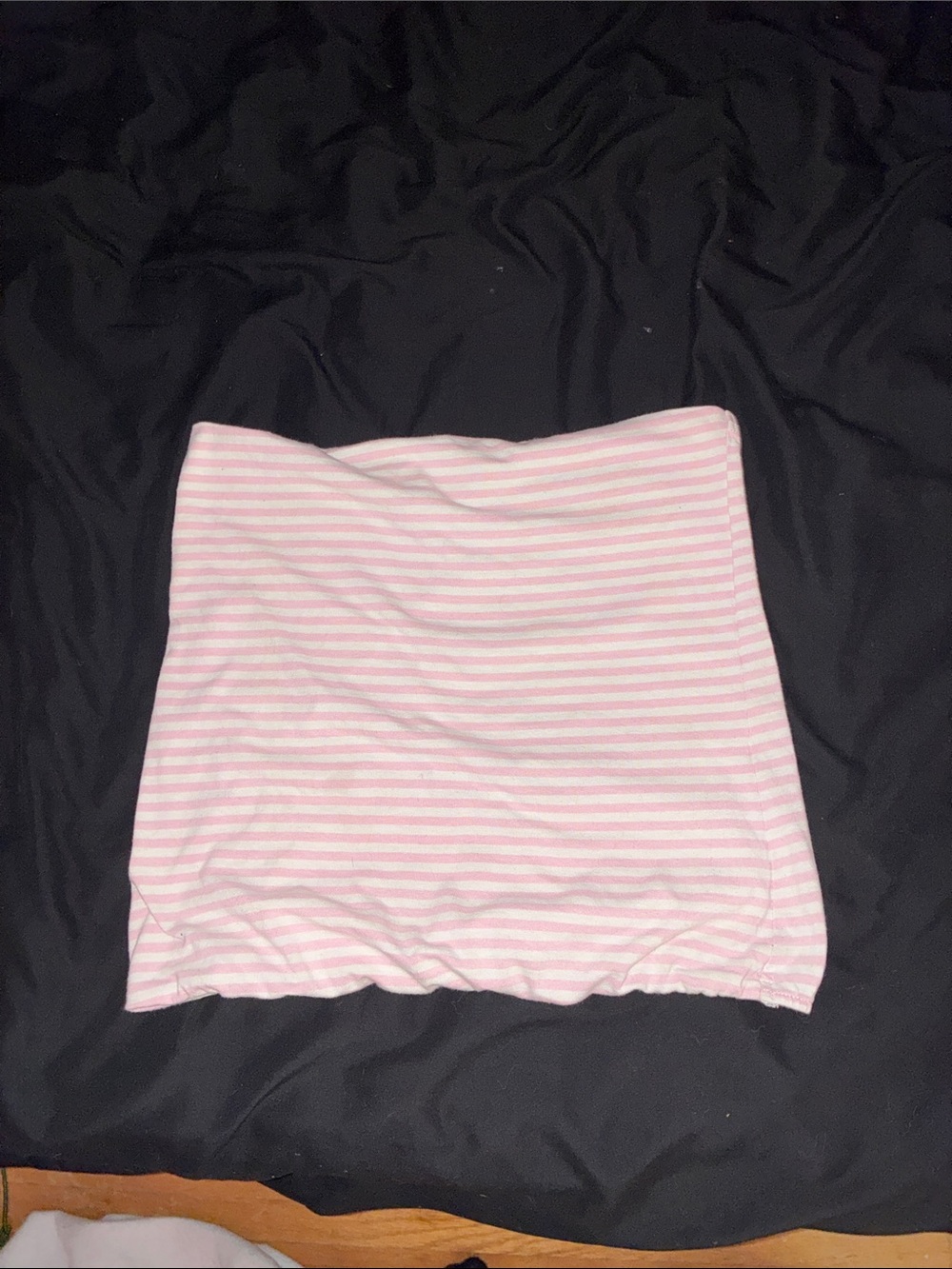 Striped Pink and White Tube Top